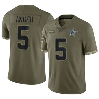 Bryan Anger Dallas Cowboys Men's Legend White Color Rush T-Shirt