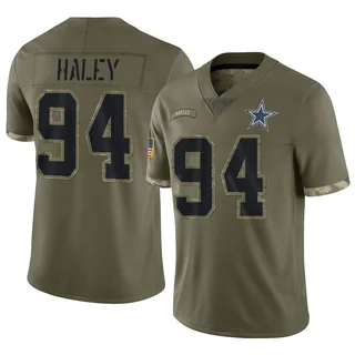 Charles Haley Dallas Cowboys Men's Navy Name & Number Logo T-Shirt 