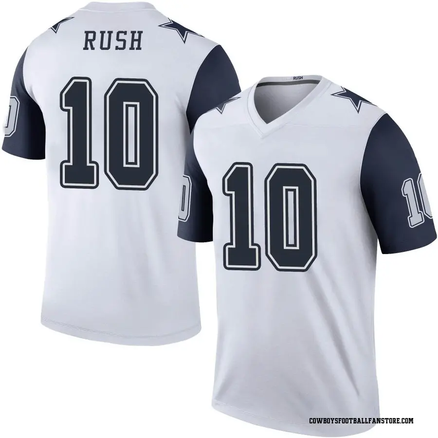 Cooper Rush Dallas Cowboys Men's Gray Pro Line Name & Number Logo