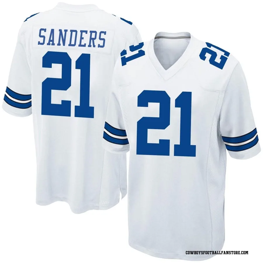 Deion Sanders Dallas Cowboys Men's Game Nike Jersey - White