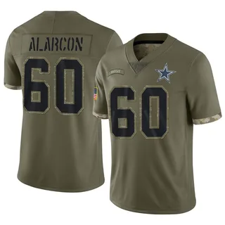 2018 Dallas Cowboys Isaac Alarcon #60 Game Issued Navy Practice Jersey 52  601