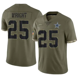 Nahshon Wright Dallas Cowboys Youth Navy Name & Number Logo T-Shirt 