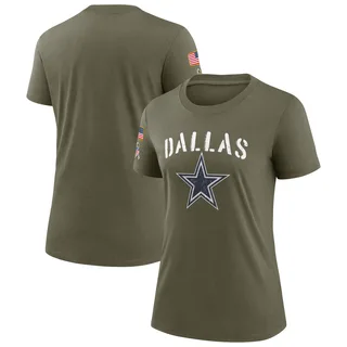 Tony Romo Dallas Cowboys Men's Legend Olive Salute to Service Sideline Long  Sleeve T-Shirt